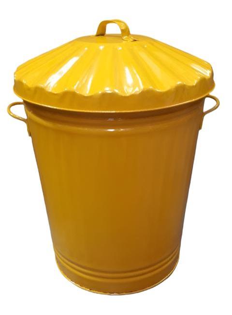 Galvanised Trash Can Available in 5 Colours - 90 Litre