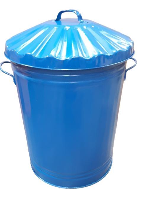 Galvanised Trash Can Available in 5 Colours - 90 Litre