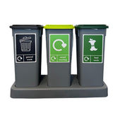 3 x 20L Fitbin Recycling Station with Tray