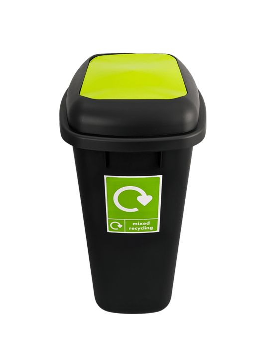 Large 90 Litre Push Flap Recycling Bin - 90 Litre