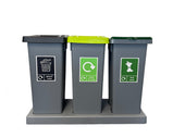 3 x 50L Fitbin Recycling Station with Tray