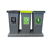 3 x 50L Fitbin Recycling Station with Tray