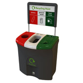 Mini Meridian Triple Aperture Recycling Bin - 87 Litre