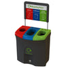 Mini Meridian Triple Aperture Recycling Bin - 87 Litre