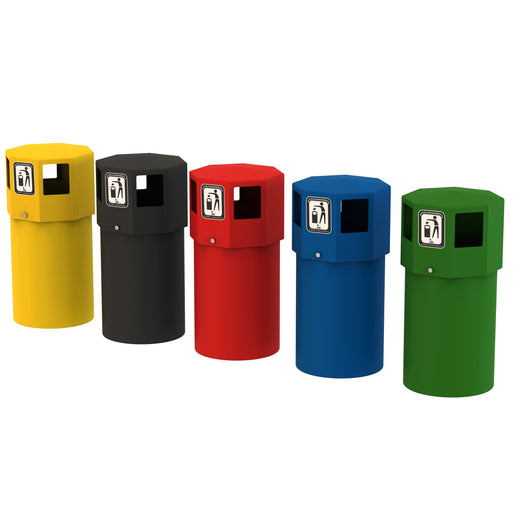 Octaplus Midi Hooded Litter Bin - 70 Litres