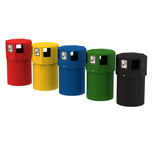 Octaplus Maxi Hooded Litter Bin Available in 18 Colours - 130 Litre