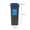 Black Freestanding Recycling Bin - Available in 3 Sizes