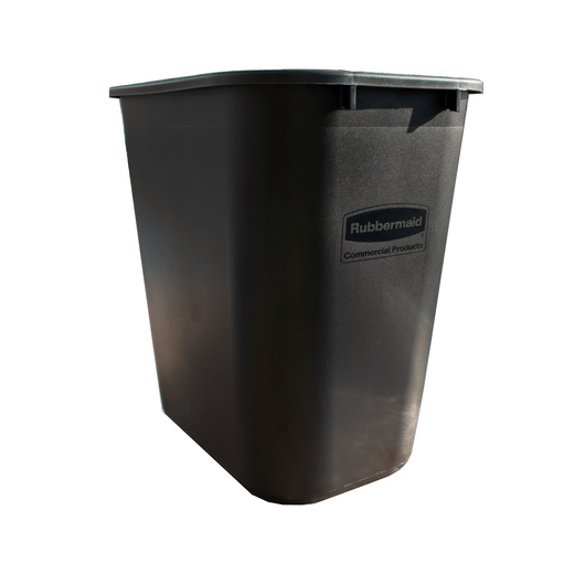 3 x Rubbermaid Rectangular Wastebasket - 26.6L - Black