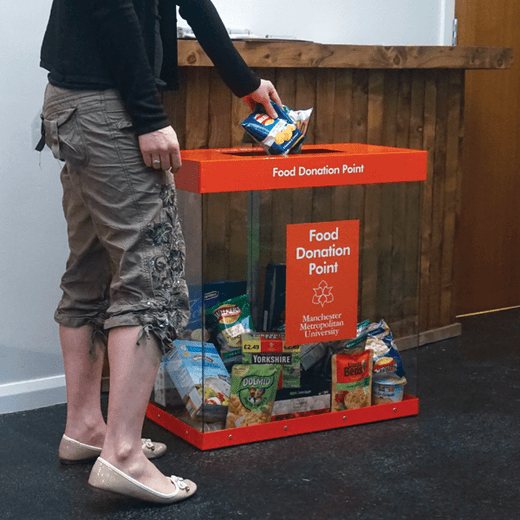 Transparent Food Donation Bin - Available in 2 Sizes