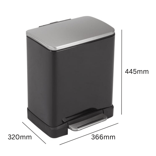 Eko E-Cube Foot Pedal 10+9 Litres Recycling Bin