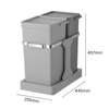 Eko Installation Incabinet Bin - 20 + 15 Litre