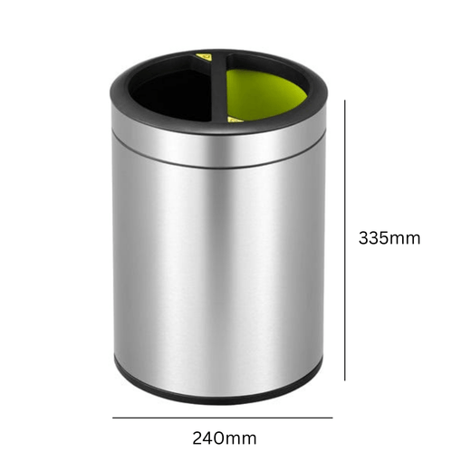 Eko Round Open Top 2x5 Litre Recycling Bin