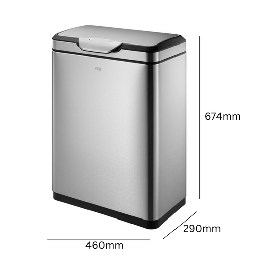 Eko Touch Pro Dual Compartment Recycling Bin - 2 x 20 Litre