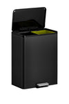 Eko Essential 2 Compartment Pedal Bin - 2 x 15 Litre