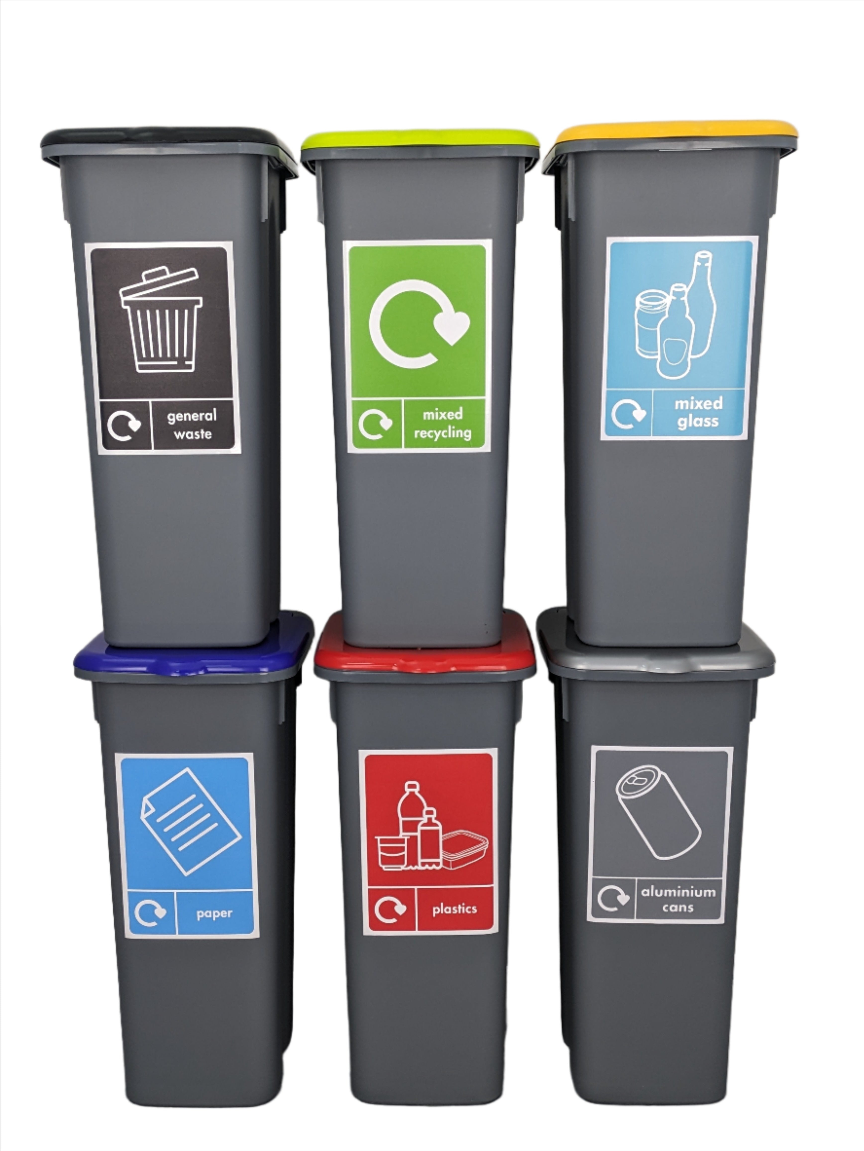 Freestanding Recycling Bins with Lift up Lid - Available in 3 Size