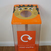 Novelty Lion Mixed Recycling Bin - 60 Litre