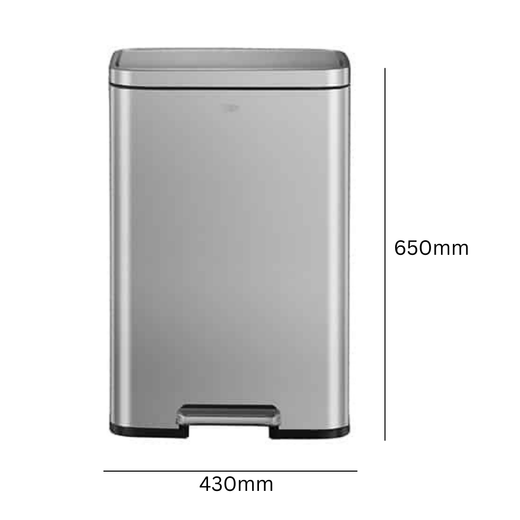 Eko Madison 2 Compartment Pedal Recycling Bin - 20 + 25 Litre