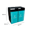 Double Compartment Waste Bin - 224 Litre