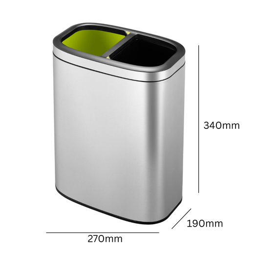 Eko Oli Open Top Recycling Bin - 2 x 5 Litre