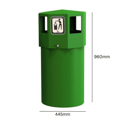 Octaplus Midi Hooded Litter Bin - 70 Litres