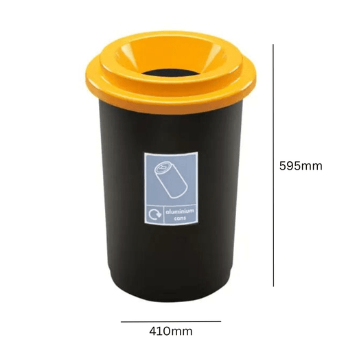 Round Open Top Recycling Bin - 50 Litre