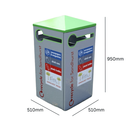 Outdoor Recycling Bin - 112 Litre