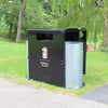 Extra Large Pod Triple Recycling Bin for Outdoor - 380 Litre