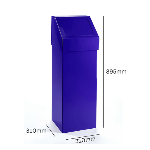 Fire Retardant 60 Litre Push Flap Bin