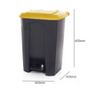 Pedal Bins with Coloured Lids 80 Litres