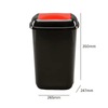 Plastic Push Lid Recycling Bin - 12 litre