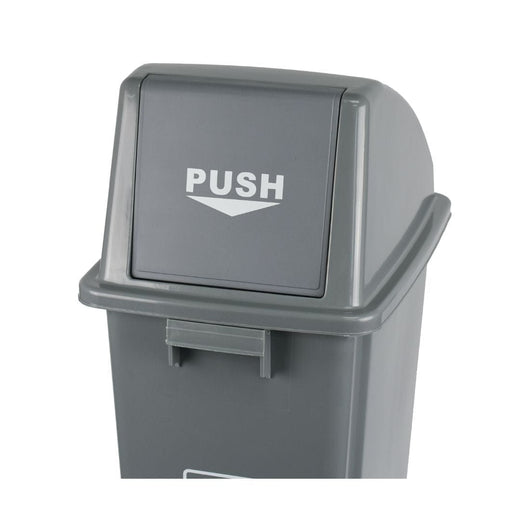 Large Plastic Push Lid Bin - 60 Litre