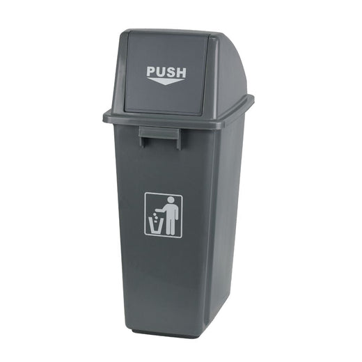 Large Plastic Push Lid Bin - 60 Litre