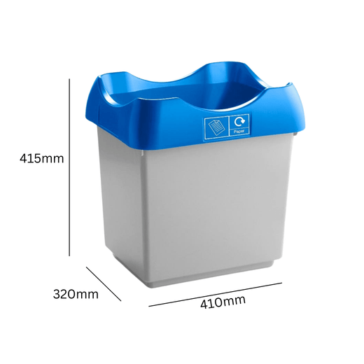 30 Litre Recycling Bin with Colour Coded Lids