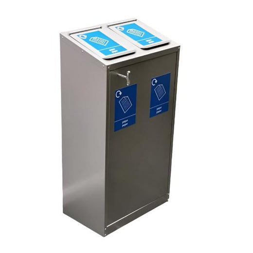 Internal Slimline 2 Bay Recycling Station - 2 x 60 Litre