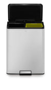 Eko Essential 2 Compartment Pedal Bin - 2 x 15 Litre