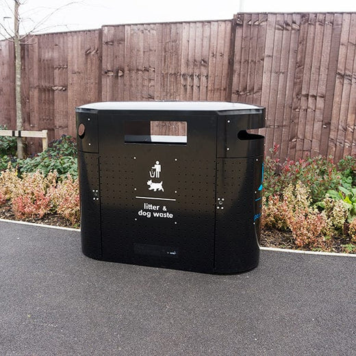 Outdoor Pod Triple Recycling Bin - 282 Litre