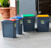 50 Litre Recycling Bin and Lid with Recycling Sticker