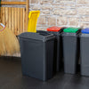 25 Litre Recycling Bin and Lid with Recycling Sticker