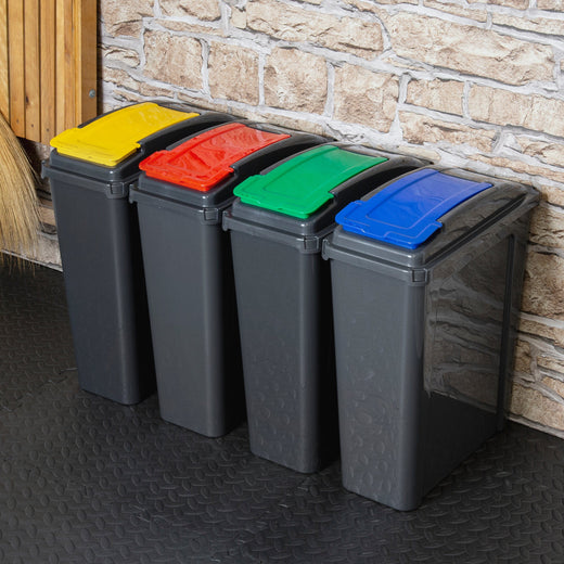 25 Litre Recycling Bin and Lid with Recycling Sticker