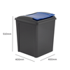 50 Litre Recycling Bin and Lid with Recycling Sticker