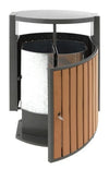 Front Open Wood Effect Recycling Bin - 2 x 39 Litre