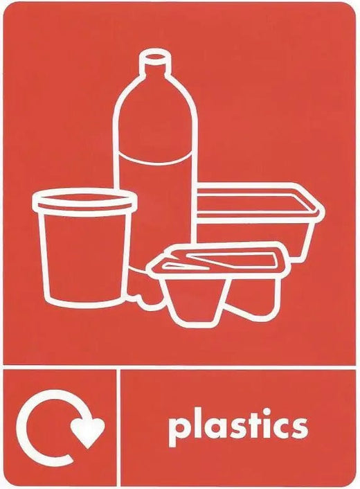 A5 Plastic Recycling Sticker