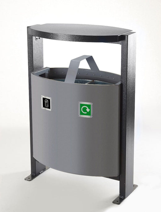 2 Compartment Outdoor Recycling Bin (2 x 39 Litres)