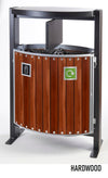 2 Compartment Outdoor Wood Look Recycling Bin (2 x 39 Litres)