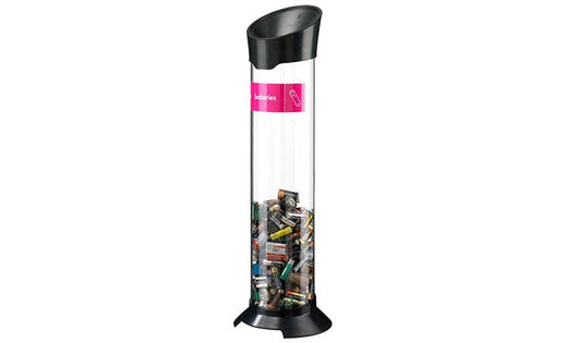 Freestanding Battery Recycling tube with Graphic - 20 Litre