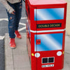 Double Decker Bus Novelty Recycling Bin - 160 Litre