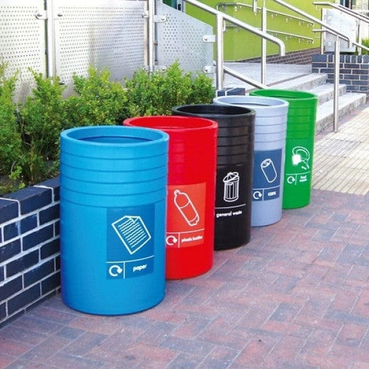 Circular Polythene Recycling Bins - 91 Litres