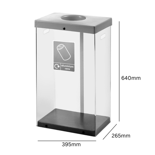 Clear Recycling Bins with Graphics - 60 & 80 Litre Available