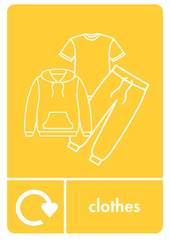 A5 Clothes Recycling Sticker