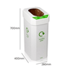 Combin - Set of 5 Cardboard Recycling Bins with Graphics 60 Litre